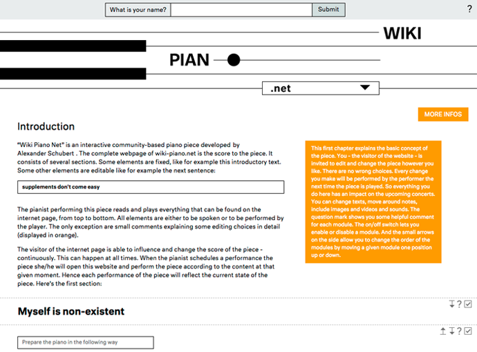 Startseite der Website wiki-piano.net